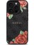 Apple iPhone 16 Pro Kılıf Guess Lisanslı Magsafe Şarj Özellikli Gül Baskılı 4g Desenli Yazı Logolu Siyah 2