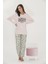 Sonbaharlık Battal Uzun Kol Pijama Altı Uzun Yazılı Pijama Takım 1