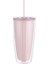 Yaratıcı Su Dağı Çift Katmanlı Plastik Pipetli Dak Sıcak Su ile Doldurulabilir Pipetli Öğrenci Su Dağı Büyük Kapasite (Yurt Dışından) 1
