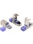 Cat8 RJ45 Konnektör Fişi, Sıkma Aleti Olmadan Cat8 40GBPS 50U Çinko Alaşımlı Korumalı Ağ Kablosu RJ45 Fiş (Mavi) (Yurt Dışından) 2