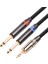 3,5 mm - Çift 6,5 mm Adaptör Jakı Ses Kablosu Çift 6,35 mm Erkek 1/4 Inç Mono Jack - Stereo 1/8 Inç 3,5 mm Aux Kablosu, 1 M (Yurt Dışından) 1