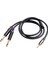 3,5 mm - Çift 6,5 mm Adaptör Jakı Ses Kablosu Çift 6,35 mm Erkek 1/4 Inç Mono Jack - Stereo 1/8 Inç 3,5 mm Aux Kablosu, 1 M (Yurt Dışından) 2