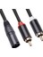 Xlr Çift Rca Ses Kablosu A1 Xlr Erkek 3 Pin Çift Rca Erkek Tak Stereo Ses Kablosu Amplifikatör Karıştırma Fişi Av Kablosu 1 M (Yurt Dışından) 4