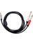 Ses Kablosu 3.5mm - Çift 6.35MM Aux Kablosu Mono 6.5 - 3.5 Erkek Mikser Amplifikatör Hoparlör 3.5mm Jack Splitter Kablosu (Yurt Dışından) 1