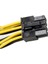 18AWG 8pin - Çift 8pin(6+2) Güç Kablosu Gpu Güç Kablosu K80 M40 M60 P40 P100 ,20CM (Yurt Dışından) 3