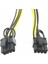 18AWG 8pin - Çift 8pin(6+2) Güç Kablosu Gpu Güç Kablosu K80 M40 M60 P40 P100 ,20CM (Yurt Dışından) 5