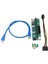 1 Adet 010-X Pcıe 1x Ila 16X Usb3.0 60MM Grafik Kartı Uzatma Yükseltici Kart Flash LED Gpu Btc Madencilik Için Yeni Sürüm (Yurt Dışından) 1