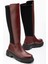 Ceylinmoda 812-305 Bordo Arkası Streç Fermuarlı Günlük Kadın Çizme 3