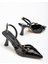 Ceylinmoda ST-005 Siyah Rugan Günlük 7 cm Topuklu Bayan Ayakkabı 5