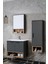 Banyo Karanfil 80 cm Antrasit Banyo Dolabı+Ayna+Lavabo+Boy Dolabı 1