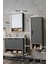 Banyo Karanfil 80 cm Antrasit Banyo Dolabı+Ayna+Lavabo+Boy Dolabı 2
