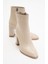 Jewel Bej Cilt Kadın Topuklu Bot 1