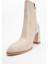 Jewel Bej Cilt Kadın Topuklu Bot 3