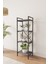 Nilamu Saksılık / 4 Raflı / Metal Aksamlı / Açık Raf / Kitaplık / Organizer / Ofis / Ev / Dekoratif 2
