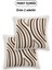 Ocean Keten Punch Nakışlı 2'li Kırlent Kılıfı 42x42 - Kahverengi 5