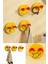 Kendinden Yapışkanlı Kalp Emojili Askı Pratik Elbise Mutfak Askısı Sevimli 2 Kancalı Kalpli Emoji 1