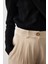 Beige Palazzo Geniş Paça Kadın Pantolon 2
