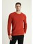 Bisiklet Yaka Slim Fit Dar Kesim Desenli Pamuklu Triko Kazak 1