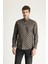 Uzun Kol Baskılı Slim Fit Dar Kesim Pamuk Gömlek 5