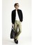 Slim Fit Dar Kesim Beli Lastikli Keten Kanvas / Chino Pantolon 1