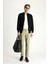 Slim Fit Dar Kesim Beli Lastikli Keten Kanvas / Chino Pantolon 2