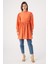 Oranj-Fırfır Detaylı Beli Büzgülü Tunik 2