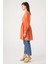 Oranj-Fırfır Detaylı Beli Büzgülü Tunik 3