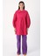 Koyu Pembe-Gömlek Yakalı Büzgü Detaylı Oversize Tunik 2