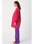 Koyu Pembe-Gömlek Yakalı Büzgü Detaylı Oversize Tunik 3