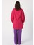 Koyu Pembe-Gömlek Yakalı Büzgü Detaylı Oversize Tunik 4