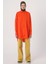Turuncu-Oversize Cepli Gömlek Tunik 2