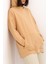 Açık Bej-Kapüşonlu Sweat Tunik 1