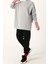Gri Melanj-Reglan Kol Sweat 3