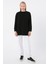 Siyah-Bisiklet Yaka Reglan Kol Sweatshirt 2
