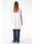 Beyaz-Yaka Biyeli Kolsuz T-Shirt Tunik 3
