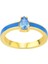 Aquamarine Zirconia Taşlı Damla Kesim Mavi Mineli Yüzük 1