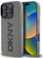 iPhone 16 Pro Max Kılıf Dkny Orjinal Lisanslı Magsafe Şarj Özellikli Pu Deri Plain Kapak Gri 1