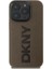 iPhone 16 Pro Max Kılıf Dkny Orjinal Lisanslı Magsafe Şarj Özellikli Pu Deri Plain Kapak Kahverengi 2