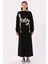 Siyah-Oversize Şardonlu Şerit Detaylı Sweatshirt 2