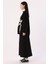 Siyah-Oversize Şardonlu Şerit Detaylı Sweatshirt 3