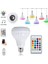 Bluetoothlu LED Ampül Hoparlör Mp3 Çalar Renkli LED Disko Ampül 2