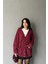 Bordo Logo Detay Yıkamalı Hırka 4