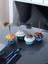 4'lü Mavi Tonları Cupcake Muffin Çikolata Kremşanti Süslü Hediyelik Ofis Masası Tutacak 4