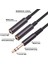 6.35 mm Erkek - 2 6.35 mm Dişi Adaptör Kablosu Y Ayırıcı Ses Kablosu (Yurt Dışından) 1