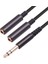 6.35 mm Erkek - 2 6.35 mm Dişi Adaptör Kablosu Y Ayırıcı Ses Kablosu (Yurt Dışından) 3