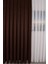Kahverengi Düz Ada Fon Perde V-28 Tek Kanat 1x3 Sık Pile 1