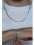 Silver ve Gold Seçenekli Ezme Yassı Yılan Çelik Unisex Kolye Bileklik Set 2