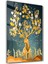 Abstract Deer & Flowers Dekorasyon Cam Duvar Tablosu 1