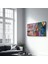 Oil Paint Abstract Dekorasyon Cam Duvar Tablosu 4