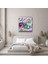 Abstract Swirls And Circles Dekorasyon Cam Duvar Tablosu 2